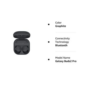 SAMSUNG Galaxy Buds 2 Pro True Wireless Bluetooth Earbuds w/ Noise Cancelling, Hi-Fi Sound, 360 Audio, Comfort Ear Fit, HD Voice, Conversation Mode, IPX7 Water Resistant, Graphite (Renewed)