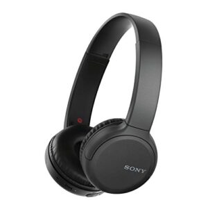 sony wh-ch510 wireless bluetooth headphones with mic, 35 hours battery life with quick charge, on-ear style, hands-free call, voice assistant – black