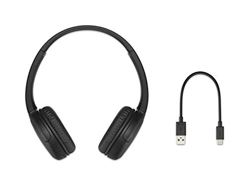 Sony WH-CH510 Wireless Bluetooth Headphones with Mic, 35 Hours Battery Life with Quick Charge, On-ear Style, Hands-Free Call, Voice Assistant - Black