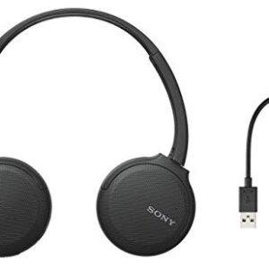 Sony WH-CH510 Wireless Bluetooth Headphones with Mic, 35 Hours Battery Life with Quick Charge, On-ear Style, Hands-Free Call, Voice Assistant - Black