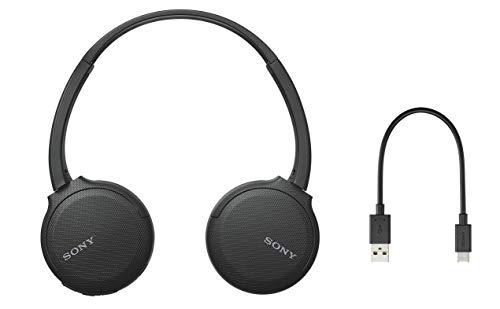 Sony WH-CH510 Wireless Bluetooth Headphones with Mic, 35 Hours Battery Life with Quick Charge, On-ear Style, Hands-Free Call, Voice Assistant - Black