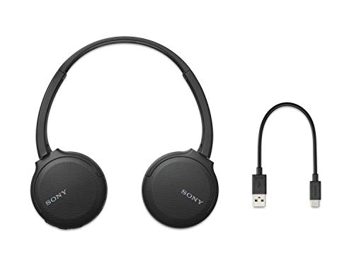 Sony WH-CH510 Wireless Bluetooth Headphones with Mic, 35 Hours Battery Life with Quick Charge, On-ear Style, Hands-Free Call, Voice Assistant - Black