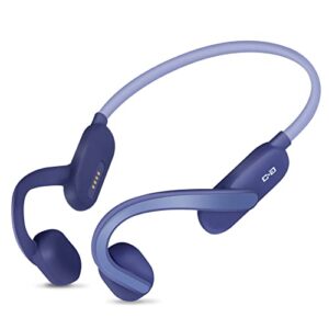 c g changeek bone conduction headphones, open-ear wireless bluetooth headphones with cvc noise reduction microphone, 8h playback, sweatproof sport earphones for gym, running & work, cgs-b6a