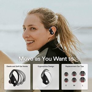 Caymuller Wireless Earbuds Bluetooth Headphones 48Hrs Play Back Sports Earphones with LED Display Over-Ear Buds Built in Mic in Ear Waterproof Headset for Workout Gaming Running
