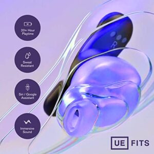 Ultimate Ears FITS True Wireless Bluetooth Custom Fit Earbuds, All Day Comfort, Built-in-Mic, Premium Audio, Passive Noise Cancelling Earphones, 20 Hour Playtime, Sweat Resistant - Dark Blue