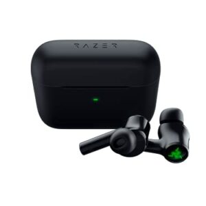 Razer Hammerhead True Wireless (2nd Gen) Bluetooth Gaming Earbuds: Chroma RGB Lighting -60ms Low-Latency- Active Noise Cancellation - Dual Environmental Noise Cancelling Microphones- Classic Black