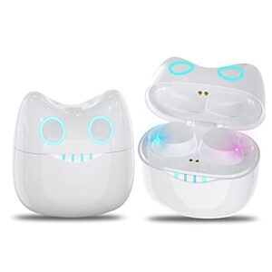 wireless earbuds for kids, wireless headphones with cute panda charging case with mic, noise cancelling,typ-c charging, 3d stereo waterproof bluetooth ear buds for sport & outwork,3 x ear caps(s,m,l)