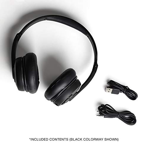 Skullcandy Cassette Wireless Headphones for iPhone and Android with Microphone / 22 Hour Battery / Best for Music, School, Travel, and Gaming / Bluetooth Headphones Over-Ear - Black