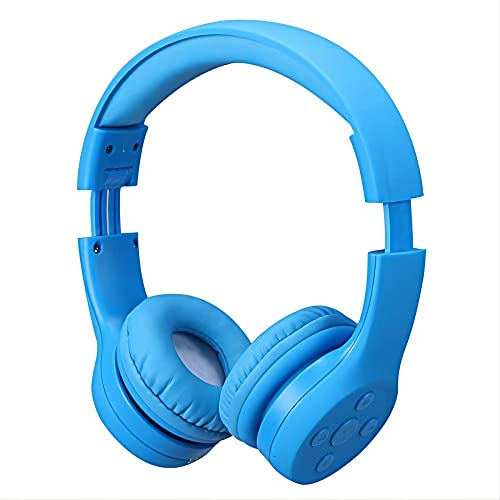 YUSONIC Bluetooth Headphones for Toddler, Toddler Wireless Headphones for Baby Kids with Sharing Port, Kids Headphones with Mic for Boys Girls Travel ipad Amazon fire Cellphone (Blue 2)