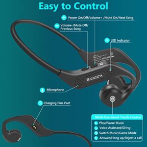 BANIGIPA Open Ear Headphones, 2023 Upgraded Air Conduction Bluetooth Headset with Built-in Microphones, 10 Hrs Playtime, Waterproof Wireless Earphones for Sport, Gym, Running, Cycling, Hiking, Driving