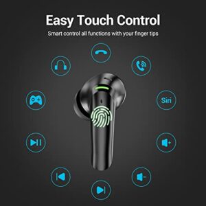 Ear buds Wireless Bluetooth Earbuds,Noise Cancelling Wireless Earbuds with 4 Micro,80H Long Playtime IPX7 Waterproof HiFi Stereo Bluetooth 5.3 Headphone for Android iOS Cell Phone/Computer /Laptop