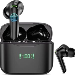 Ear buds Wireless Bluetooth Earbuds,Noise Cancelling Wireless Earbuds with 4 Micro,80H Long Playtime IPX7 Waterproof HiFi Stereo Bluetooth 5.3 Headphone for Android iOS Cell Phone/Computer /Laptop