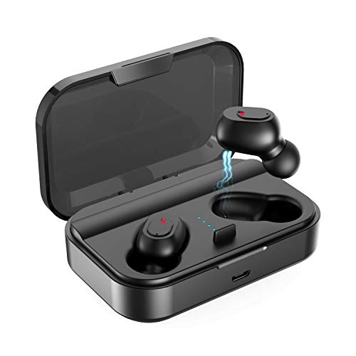 Erligpowht Bluetooth 5.0 Wireless Earbuds with 2000mAh Charging Case Stereo Headphones 90Hours Continuous Playback in Ear Built in Mic Headset Premium Sound with Deep Bass for Sport