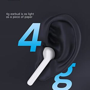 GPED Wireless Earbuds, Bluetooth 5.0 Earbuds Noise Cancelling Wireless Headphones 35H Cycle Playtime Hi-Fi APT-X CVC8.0 Sweatproof Earphones with mic, in-Ear Headset for iPhone Android (White)