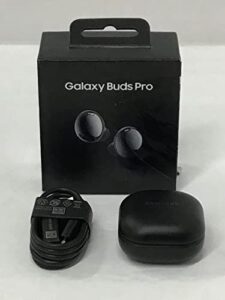 samsung galaxy buds pro, bluetooth earbuds, true wireless, noise cancelling, charging case, quality sound, water resistant, phantom black (us version) (renewed)