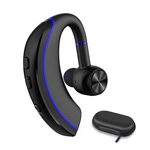 NANAMI Bluetooth Headset, Bluetooth Earpiece V5.0, 320Hrs Ultralight Headphones with Rotatable Mic, Hands-Free Earphones, Noise Cancelling, in-Ear Earbuds for iPhone Android Cell Phone/Laptop/Trucker