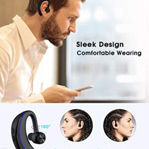 NANAMI Bluetooth Headset, Bluetooth Earpiece V5.0, 320Hrs Ultralight Headphones with Rotatable Mic, Hands-Free Earphones, Noise Cancelling, in-Ear Earbuds for iPhone Android Cell Phone/Laptop/Trucker