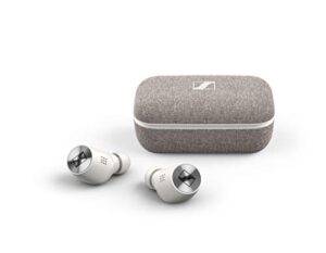 sennheiser momentum true wireless 2 – bluetooth earbuds with active noise cancellation, smart pause, customizable touch control and 28-hour battery life – white (m3ietw2 white)