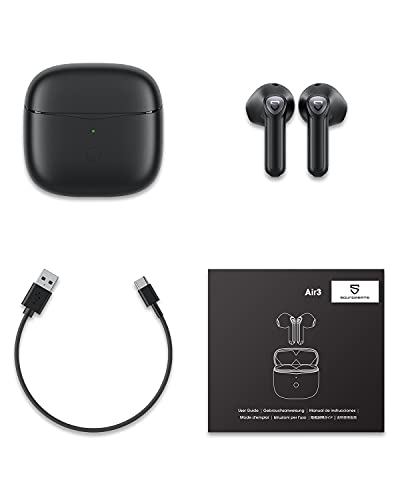 SoundPEATS Air3 Wireless Earbuds Mini Bluetooth V5.2 Earphones with Qualcomm QCC3040 and aptX-Adaptive, 4-Mic and CVC 8.0 Noise Cancellation, TrueWireless Mirroring Tech, in-Ear Detection