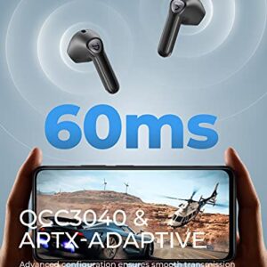 SoundPEATS Air3 Wireless Earbuds Mini Bluetooth V5.2 Earphones with Qualcomm QCC3040 and aptX-Adaptive, 4-Mic and CVC 8.0 Noise Cancellation, TrueWireless Mirroring Tech, in-Ear Detection