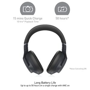 Technics Wireless Noise Cancelling Headphones, High-Fidelity Bluetooth Headphones with Multi-Point Connectivity, Impressive Call Quality, and Comfort Fit - EAH-A800-K Black