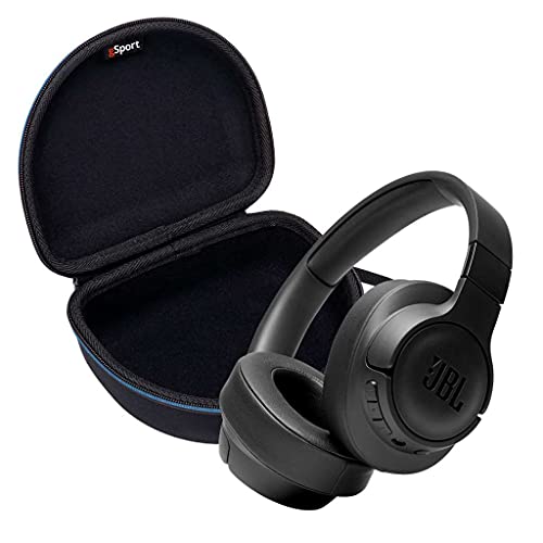 JBL Tune 710BT Wireless Over-Ear Headphone Bundle with gSport Deluxe Travel Case (Black)