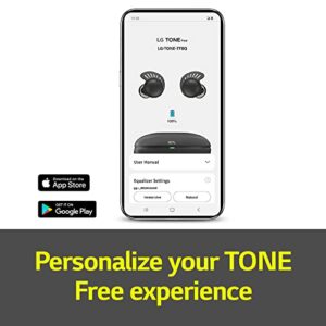 LG TONE Free True Wireless Bluetooth Sports Earbuds TF8 - with Uvnano Charging Case, IP67 Dust and Water Resistance, Black