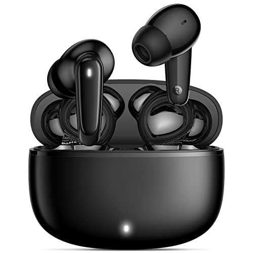 Wireless Earbuds for iPhone 14 Pro Max 13,5.2 Bluetooth Headphones Noise Canceling Ear Buds with Mic Touch Control Bass Stereo Earbuds for Samsung S23 Ultra S22 A53 Pixel 7 Pro 6 Android Phone Earbuds