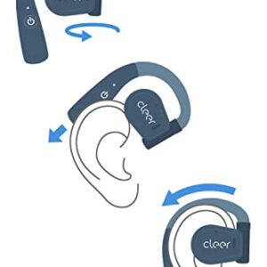 Cleer Audio ARC Open-Ear True Wireless Headphones with Touch Controls, Long-Lasting Battery Life, Touch Control, and Powerful Audio for Music, Podcasts, and More (Blue)