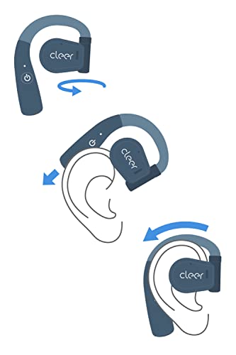 Cleer Audio ARC Open-Ear True Wireless Headphones with Touch Controls, Long-Lasting Battery Life, Touch Control, and Powerful Audio for Music, Podcasts, and More (Blue)