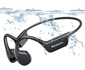 relxhome bone conduction headphones, swimming headphones bluetooth 5.3, mp3 sports headphones built-in 32gb memory, ipx8 waterproof headphones, wireless open ear headphones for swimming, running