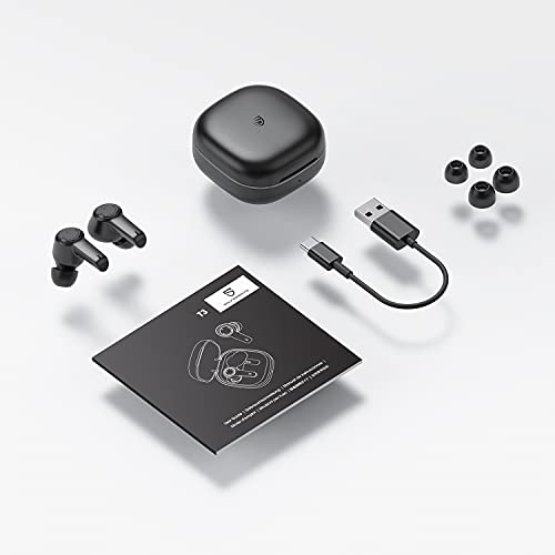 SoundPEATS T3 Wireless Earbuds Active Noise Cancelling Bluetooth 5.2 Headphones in-Ear ANC Earphones with Transparency Mode, Sound+ AI ENC Tech for Clear Calls, Touch Control, Immersive Stereo Sound