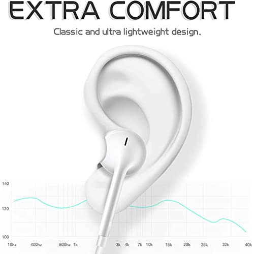 Apple Earbuds Wired iPhone Headphones, Earphones with Lightning Noise Isolating [Apple MFi Certified] Built-in Microphone & Volume Control Compatible with iPhone 14/13/12/11/XR/XS/X/7/7 Plus/8/8Plus