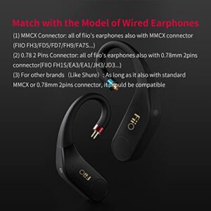 FiiO UTWS5 Amplifier Bluetooth Earbuds Hook Wireless 96kHz/24bit High Resolution Bluetooth 5.2 Standard MMCX 30hrs Battery Life IPX4