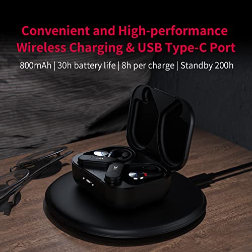 FiiO UTWS5 Amplifier Bluetooth Earbuds Hook Wireless 96kHz/24bit High Resolution Bluetooth 5.2 Standard MMCX 30hrs Battery Life IPX4