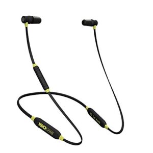 isotunes xtra bluetooth earplug headphones, 27 db noise reduction rating, 8 hour battery, noise cancelling mic, osha compliant bluetooth hearing protector (black & yellow)