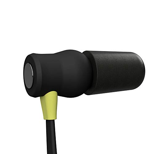 ISOtunes Xtra Bluetooth Earplug Headphones, 27 dB Noise Reduction Rating, 8 Hour Battery, Noise Cancelling Mic, OSHA Compliant Bluetooth Hearing Protector (Black & Yellow)