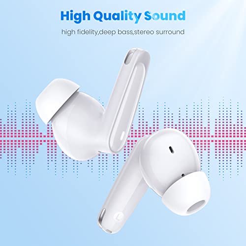 Wireless Earbuds for Google Pixel 7 Pro, 5.2 Bluetooth Headphones Noise Cancelling Ear Buds with Mic Touch Control HiFi Stereo for iPhone 14 Pro Max Samsung Galaxy S23 Ultra S22 OnePlus 11 10T Android