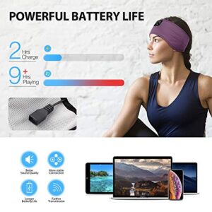 Fulext Sleep Headphones Bluetooth Headband,Sleeping Headphones Sports Headband Headphones, Long Time Play Sleeping Headsets with Built in Speakers Perfect for Workout,Running,Yoga