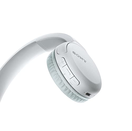Sony Wireless Headphones WH-CH510: Wireless Bluetooth On-Ear Headset with Mic for Phone-Call, White (Amazon Exclusive)