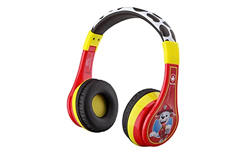 eKids Paw Patrol Kids Bluetooth Headphones, Wireless Headphones with Microphone Includes Aux Cord, Volume Reduced Kids Foldable Headphones for School, Home, or Travel