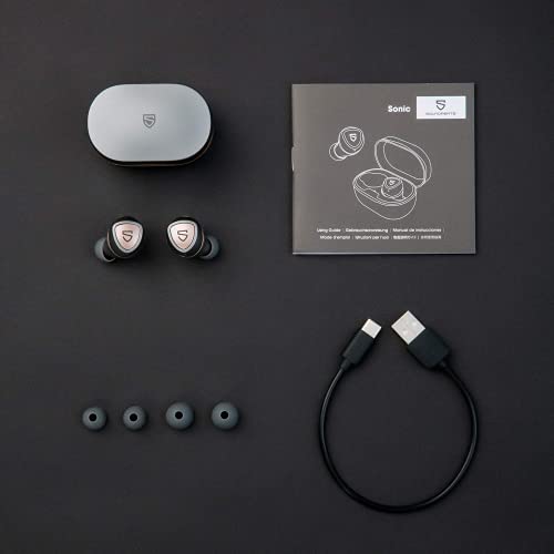 SoundPEATS Sonic Wireless Earbuds with QCC3040, Bluetooth V5.2 Headphones in-Ear Stereo Earbuds with aptX-Adaptive, Game Mode, CVC 8.0, TrueWireless Mirroring, Single/Twin, 35 Hours of Listening Time