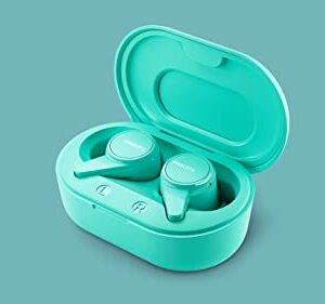 Philips T1207 True Wireless Headphones with Up to 18 Hours Playtime and IPX4 Water Resistance, Teal