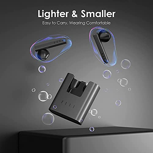 True Wireless Earbuds - FIIL CC2 True Wireless Earbuds, Bluetooth 5.2 Wireless Earbuds, Bluetooth Headphones Support FIIL+ APP, Noise Cancelling Earbuds, Sweatproof Headphones for iPhone & Android