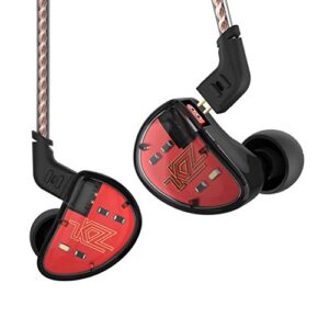 kz as10 iem 5 balanced armature driver earphone, stereo hifi kz in ear monitor headphone musician headset with detachable 2 pin cable(no microphone, black)