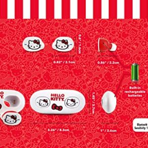 eKids Hello Kitty Bluetooth Earbuds with Microphone, Kids Wireless Earbuds with Charging Case for Ear Buds, for Fans of Hello Kitty Gifts and Merchandise