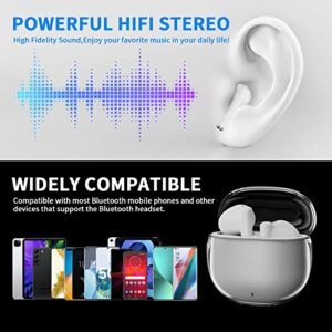 ACAGET Wireless Earbuds for Samsung Galaxy S22 S23 S21 S20 Ultra, Sport Earphones Touch Control Bluetooth Headphones with Over Ear Earhooks Built-in Mic Headset for iPhone 14 Pro Max 13 12 11 XR White