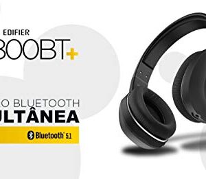 Edifier W800BT Plus Wireless Headphones Over-Ear Headset - Qualcomm® aptX - Bluetooth V5.1 - CVC™ 8.0 Call Noise Cancelling - 55H Playtime - Built-in Microphone - Physical Button and App Control