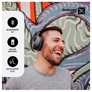 Edifier W800BT Plus Wireless Headphones Over-Ear Headset - Qualcomm® aptX - Bluetooth V5.1 - CVC™ 8.0 Call Noise Cancelling - 55H Playtime - Built-in Microphone - Physical Button and App Control