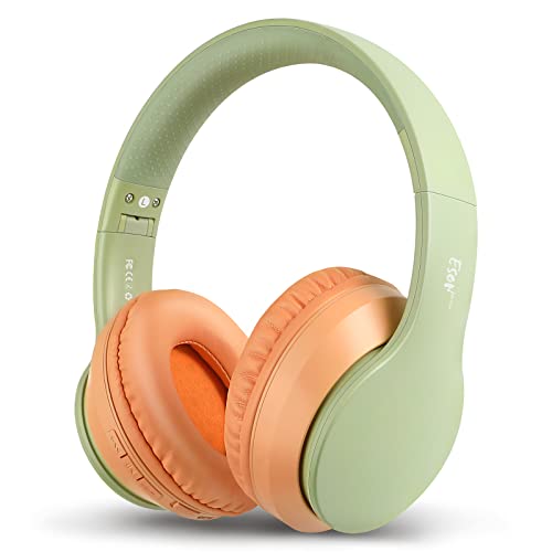 esonstyle Bluetooth Headphones Over Ear Foldable Wireless and Wired Stereo Headset with Mic Soft Earmuffs Light Weight for Phone TV PC Online Class Home Office (Olive Green)